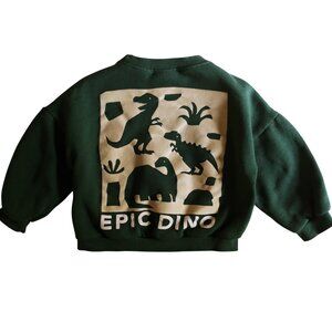 Zara Epic Dino Green Sweatshirt 18-24 Months
